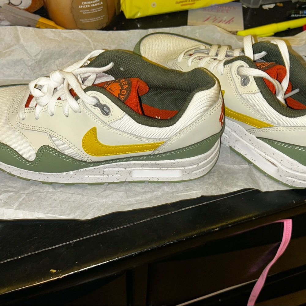 KIDS Nike Air Max 1 SE GS Sneakers - White, Green, Yellow